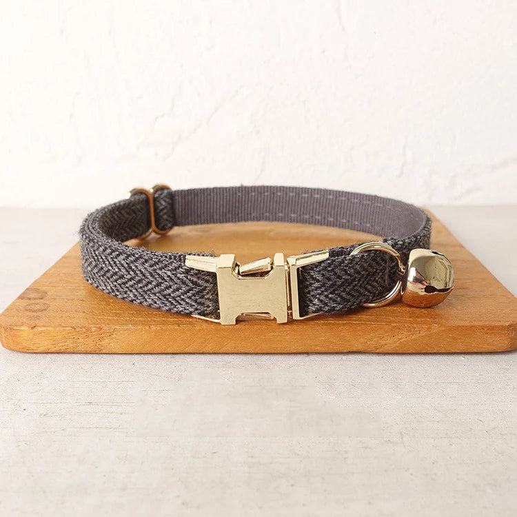 Customisable Engraved Tweed Collar