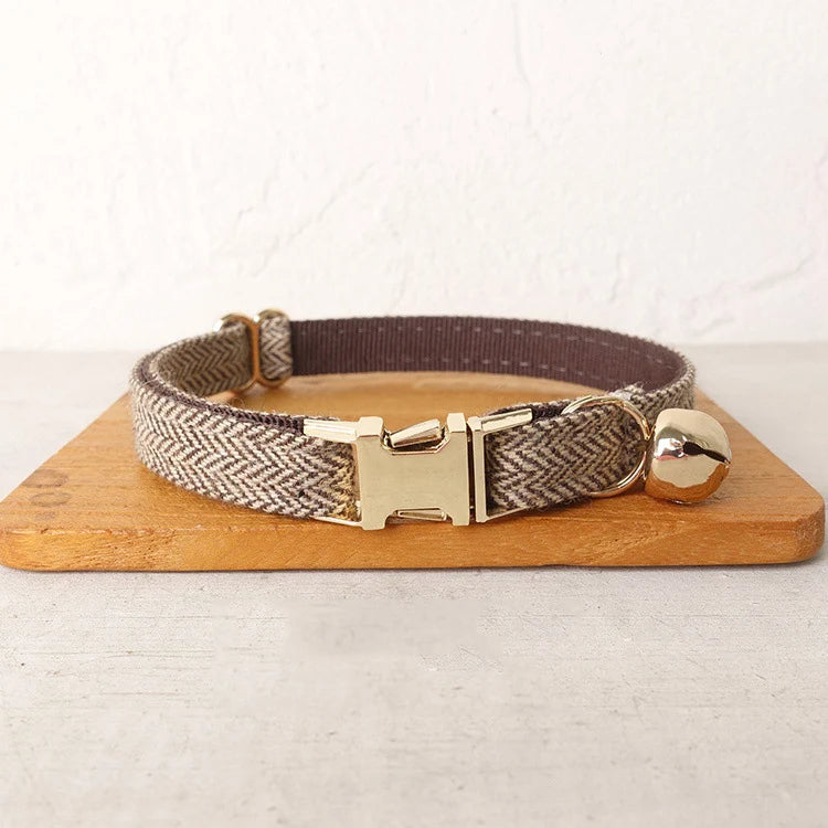 Customisable Engraved Tweed Collar
