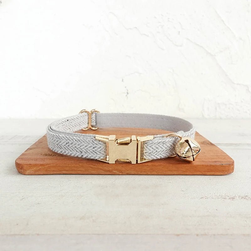 Customisable Engraved Tweed Collar