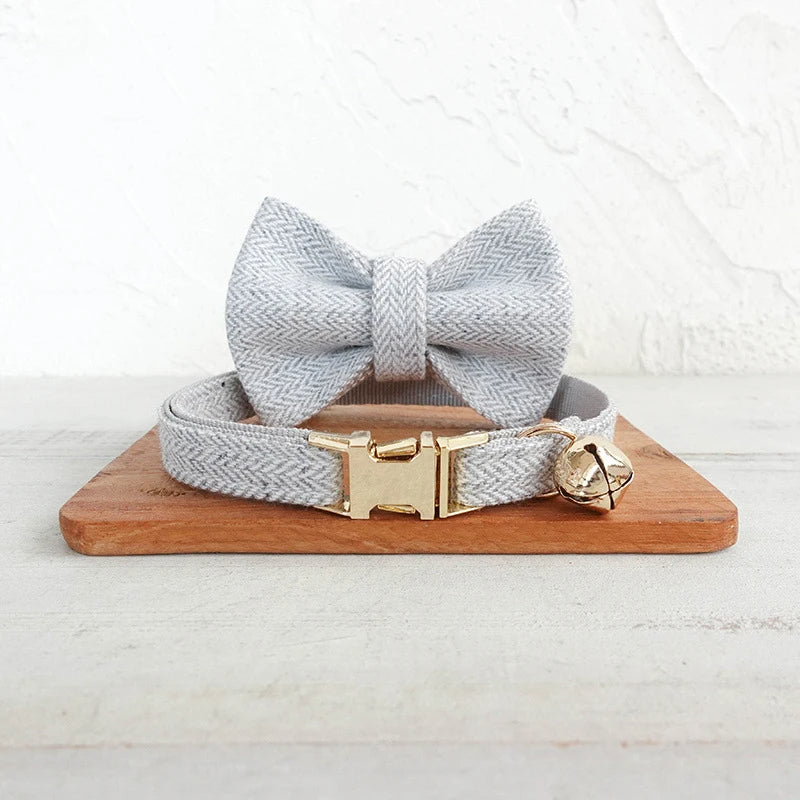 Customisable Engraved Tweed Collar