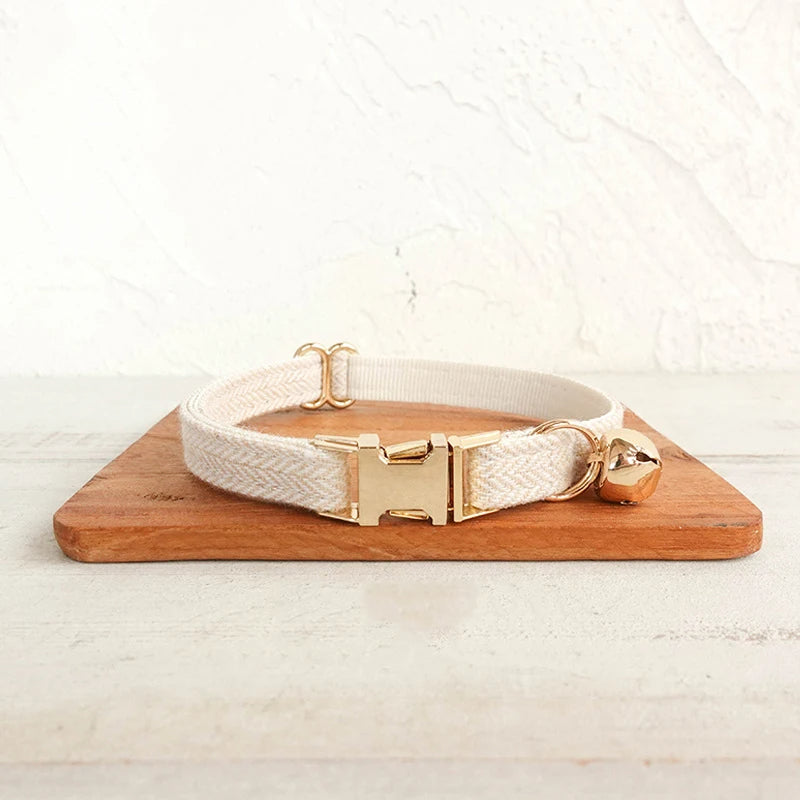 Customisable Engraved Tweed Collar