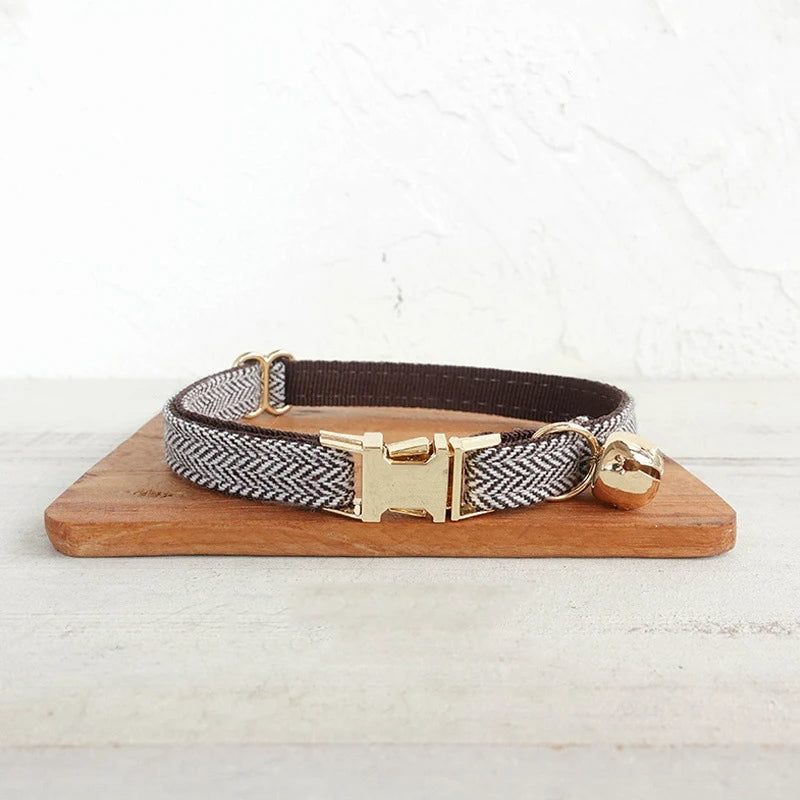 Customisable Engraved Tweed Collar