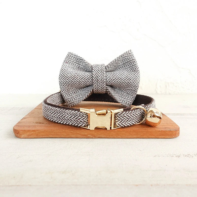 Customisable Engraved Tweed Collar