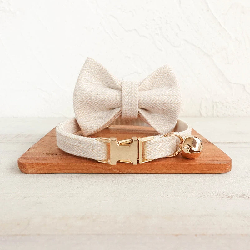 Customisable Engraved Tweed Collar